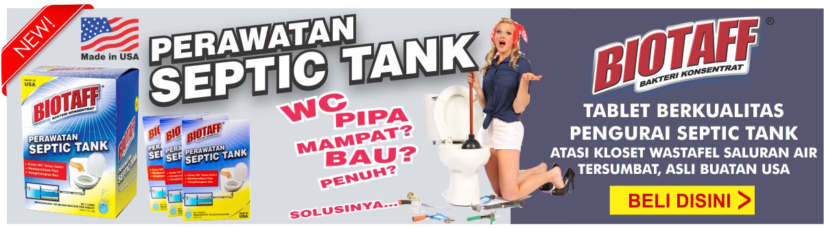 biotaff kamarmandiku pengurai septictank kloset tersumbat